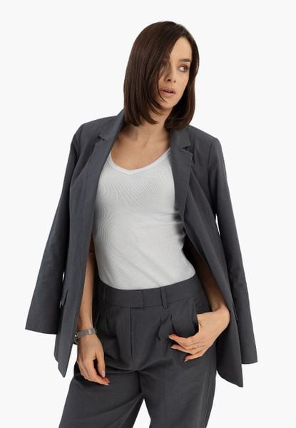 Prążkowany top basic T-IDA. Białe topy sportowe damskie Volcano, na zimę, xs, bez wzorów, z bawełny, bez ramiączek. Za 49.99 zł.