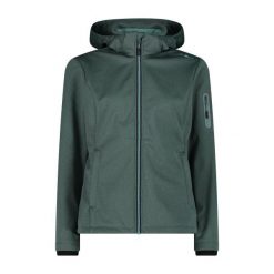 Damska kurtka turystyczna z kapturem CMP. Zielone kurtki damskie CMP, s, bez wzorów, z kapturem. Za 382.50 zł.