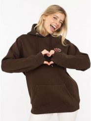 Zwillingsherz Bluza "Lima" w kolorze brązowym rozmiar: L/XL. Brązowe bluzy z kapturem damskie Zwillingsherz, l. Za 202.50 zł.