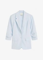 Luźniejszy żakiet z rękawami 3/4, z wiskozy. Brązowe marynarki i żakiety damskie bonprix, bez wzorów, z wiskozy, eleganckie. Za 209.99 zł.