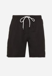 Czarne Gładkie Szorty Bermudy z Kieszeniami Uliritia. Czarne szorty męskie Born2be, bez kołnierzyka. Za 29.99 zł.