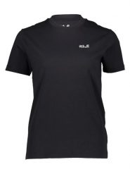 Jack Wolfskin Koszulka "Essential" w kolorze czarnym rozmiar: M. Czarne t-shirty damskie Jack Wolfskin, m, bez wzorów, z bawełny, bez kołnierzyka. Za 83.22 zł.