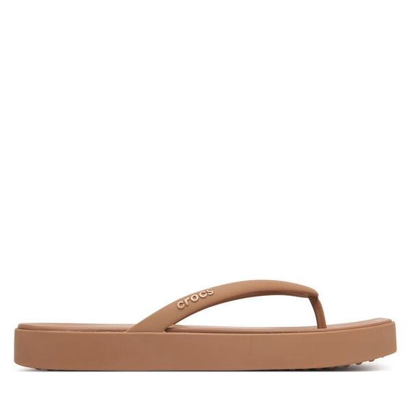 Japonki Crocs. Białe klapki damskie Crocs, bez wzorów, bez obcasa. Za 179.99 zł.