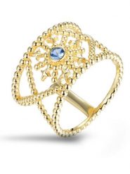 DI GIORGIO Pozłacany pierścionek ze spinelem rozmiar: 56. Żółte pierścionki damskie DI GIORGIO, z spinelem, pozłacane. Za 117.99 zł.