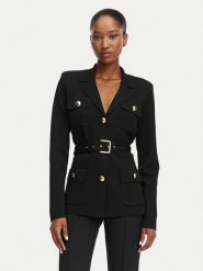 Elisabetta Franchi Marynarka MK-10B-62E2-V600 Czarny Slim Fit. Czarne marynarki i żakiety damskie Elisabetta Franchi, bez wzorów, z wiskozy. Za 2,549.00 zł.