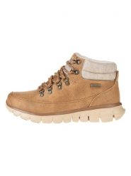 Skechers Botki "Synergy" w kolorze jasnobrązowym rozmiar: 39,5. Brązowe botki damskie Skechers, z materiału, bez obcasa, bez zapięcia. Za 206.42 zł.