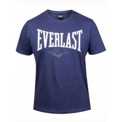 Koszulka Męska Everlast Sportowa Granatowa Bawełniana. Niebieskie t-shirty sportowe męskie Everlast, m, z bawełny, bez ramiączek. Za 69.00 zł.