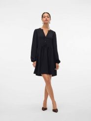 Vero Moda Sukienka w kolorze czarnym rozmiar: XS. Czarne sukienki damskie Vero Moda, xs, bez wzorów, bez kołnierzyka, bez ramiączek, mini. Za 52.67 zł.