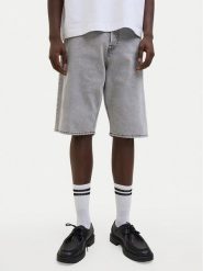 Jack & Jones Szorty jeansowe Ron 12278463 Szary Regular Fit. Szare szorty męskie Jack & Jones, z bawełny, bez kołnierzyka. Za 129.99 zł.