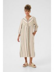 Cream Sukienka w kolorze oliwkowo-kremowym rozmiar: 38. Brązowe sukienki damskie Cream, bez wzorów, z bawełny, bez kołnierzyka, bez ramiączek, midi. Za 173.99 zł.