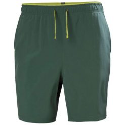 Szorty Helly Hansen Rapide 7". Zielone szorty męskie Helly Hansen, z softshellu, bez kołnierzyka. Za 368.50 zł.