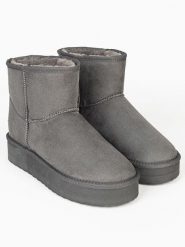 ISLAND BOOT Botki zimowe "Stela" w kolorze szarym rozmiar: 40. Szare botki damskie Island Boot, na zimę, bez obcasa, bez zapięcia. Za 188.85 zł.