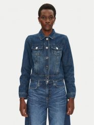 Morgan Kurtka jeansowa 251-VPIMI Niebieski Regular Fit. Niebieskie kurtki damskie Morgan, bez wzorów, z bawełny, bez kaptura. Za 189.99 zł.