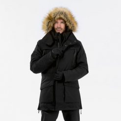 Parka turystyczna męska Quechua NH900 Warm wodoodporna -20°C. Czarne parki męskie QUECHUA, na zimę, m, bez wzorów, z syntetyku. Za 499.99 zł.