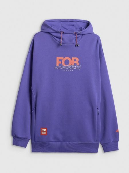 4F Bluza dresowa nierozpinana z kapturem męska - fioletowa M. Fioletowe bluzy z kapturem męskie 4f, m, z dresówki. W wyprzedaży za 119.99 zł.
