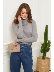 Soft Cashmere Golf w kolorze szarym rozmiar: 38/40. Szare golfy damskie Soft Cashmere, bez wzorów, z kaszmiru, bez ramiączek. Za 152.62 zł.