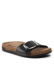 Inblu Klapki AA025J01 RO Czarny. Czarne klapki damskie Inblu, bez wzorów, ze skóry, bez obcasa. Za 63.99 zł.