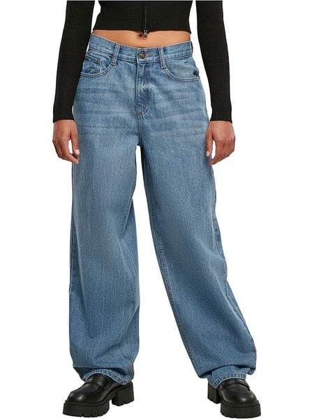 Urban Classics Dżinsy - Comfort fit - w kolorze niebieskim rozmiar: W27. Niebieskie jeansy damskie Urban Classics, z podwyższonym stanem. Za 96.83 zł.