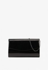 Czarna Torebka Kopertówka z Dodatkowym Łańcuszkiem Frozenna. Czarne torebki wieczorowe Renee, bez wzorów, eleganckie, bez kołnierzyka, bez ramiączek. Za 59.99 zł.