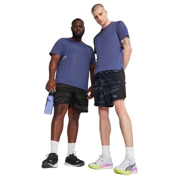 Spodenki do biegania męskie PUMA Run Velocity AOP 7". Czarne szorty męskie Puma, bez wzorów, sportowe. Za 149.99 zł.