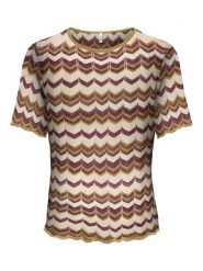 ONLY Koszulka w kolorze beżowym rozmiar: XL. Brązowe bluzki damskie Only, xl, bez wzorów, bez kołnierzyka, bez ramiączek. Za 69.91 zł.