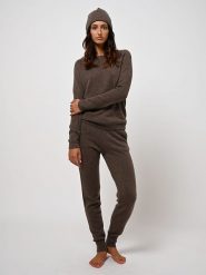 AUTHENTIC CASHMERE Kaszmirowe spodnie "Ferrand" w kolorze brązowym rozmiar: L. Brązowe spodnie dresowe damskie AUTHENTIC CASHMERE, bez wzorów, z kaszmiru. Za 434.99 zł.