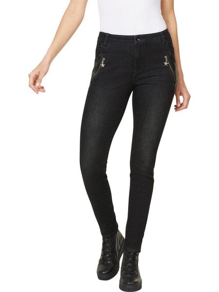 Heine Dżinsy - Slim fit - w kolorze czarnym rozmiar: 42. Czarne jeansy damskie Heine. Za 109.00 zł.