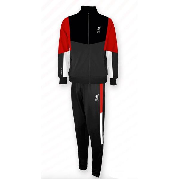 Dres piłkarski dla dorosłych Liverpool FC 24/25. Czarne spodnie dresowe damskie LIVERPOOL FC, m, bez wzorów, z dresówki. Za 415.53 zł.