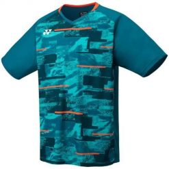 Koszulka sportowa męska Yonex CTYM00344BG. Niebieskie t-shirty sportowe męskie YONEX, m, z materiału, bez ramiączek. Za 246.00 zł.