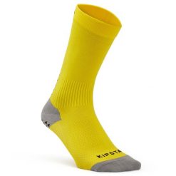 Skarpety piłkarskie krótkie Kipsta Viralto II MiD antypoślizgowe. Żółte skarpetki damskie KIPSTA, bez wzorów, z dzianiny. Za 39.99 zł.