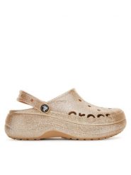 Crocs Klapki BAYA PLATFORM CLOG 208459-212 Złoty. Żółte klapki damskie Crocs, bez wzorów, z tworzywa sztucznego, bez obcasa. Za 219.99 zł.