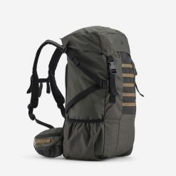 Plecak Bushcraft 50 litrów V2. Brązowe plecaki damskie SOLOGNAC, bez wzorów, z materiału. Za 199.99 zł.