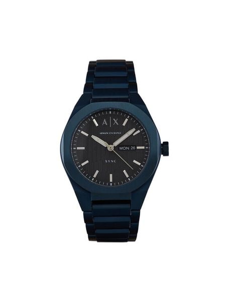 Armani Exchange Zegarek Sync AX4299 Granatowy. Niebieskie, analogowe zegarki męskie Armani Exchange, ze stali. Za 889.99 zł.