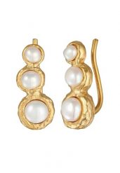 Elli Kolczyki damskie earclimber Baroque z perły hodowlana słodkowodna, pozłacane srebro próby 925 Sterling Silver 1 ct Damski. Szare kolczyki damskie Elli, z perłą, pozłacane, na sztyftcie. Za 233.99 zł.