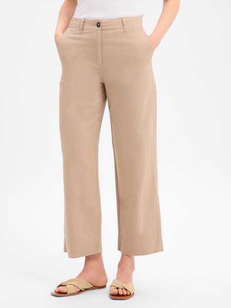 Marc O'Polo Spodnie z zawartością lnu Kobiety Bawełna beżowy, 34. Brązowe spodnie materiałowe damskie Marc O´Polo, bez wzorów, z bawełny. Za 479.95 zł.