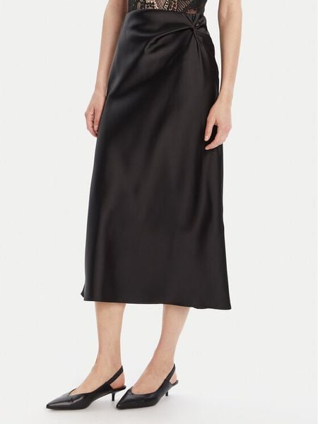 Rinascimento Spódnica midi CFC0125416003 Czarny Regular Fit. Czarne spódniczki damskie RINASCIMENTO, s, bez wzorów, z syntetyku, midi. Za 169.99 zł.