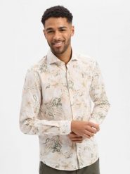 JOOP! Koszula z zawartością lnu - Pai Mężczyźni Slim Fit Bawełna biały|różowy|zielony, 40. Białe koszule męskie Joop!, m, bez wzorów, z bawełny, bez kołnierzyka, bez ramiączek. Za 479.95 zł.