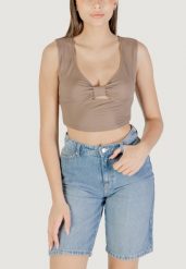 Stanik opaska Kobieta ONLY Onljany S/L Twist Top Jrs. Brązowe biustonosze Only, bez wzorów, z nylonu. Za 131.80 zł.