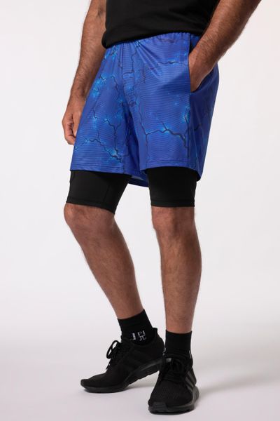 Męskie Bermudy funkcyjne Iron Anvil fitness szybkoschnące do roz. 7XL. Niebieskie szorty męskie JAY-PI, bez wzorów, z dżerseju. Za 159.99 zł.