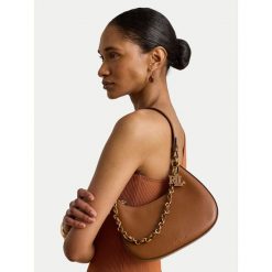 Torebka LAUREN RALPH LAUREN. Brązowe torebki klasyczne damskie Lauren Ralph Lauren, bez wzorów, bez dodatków. Za 1,599.00 zł.