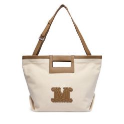 Torebka Max Mara Beachwear. Brązowe torebki klasyczne damskie Max Mara Beachwear, bez wzorów, bez dodatków. Za 1,024.00 zł.