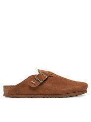 Skechers Klapki Arch Fit Granola-Happy Friday 158830/CSNT Brązowy. Brązowe klapki damskie Skechers, bez wzorów, ze skóry, bez obcasa. Za 209.99 zł.