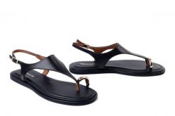 TAMARIS 1-28142-46 003 black, sandały damskie. Czarne sandały damskie Tamaris, bez wzorów, z gumy, bez obcasa. Za 220.91 zł.