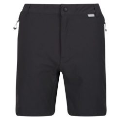 Męskie Spodenki Mountain II. Czarne szorty męskie Regatta, bez kołnierzyka. Za 118.99 zł.