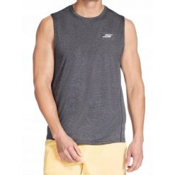 Koszulka na trening Męska Skechers Sportowa. Szare t-shirty sportowe męskie Skechers, m, bez ramiączek, na fitness i siłownię. Za 109.00 zł.