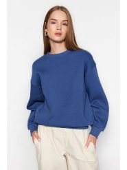 Trendyol Bluza w kolorze niebieskim rozmiar: M. Niebieskie bluzy bez kaptura damskie Trendyol, m, z bawełny. Za 74.63 zł.