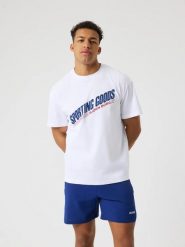 Bjorn_borg BORG GYM OVERSIZED T-SHIRT Brilliant White. Białe t-shirty męskie Björn Borg, l, bez wzorów, bez kołnierzyka. Za 288.00 zł.
