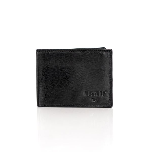 Skórzany Portfel Męski Mustang Udine Wallet Black 06.101900. Czarne portfele męskie Mustang, bez wzorów, ze skóry. Za 179.99 zł.