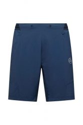 Spodenki trekkingowe męskie Trail Guard m. Niebieskie szorty męskie La Sportiva, z elastanu, bez kołnierzyka. Za 299.99 zł.