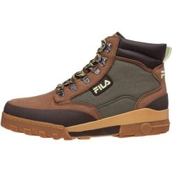 Buty turystyczne męskie Fila Grunge II Mid CVS trapery. Brązowe buty zimowe męskie Fila, bez zapięcia. W wyprzedaży za 321.00 zł.